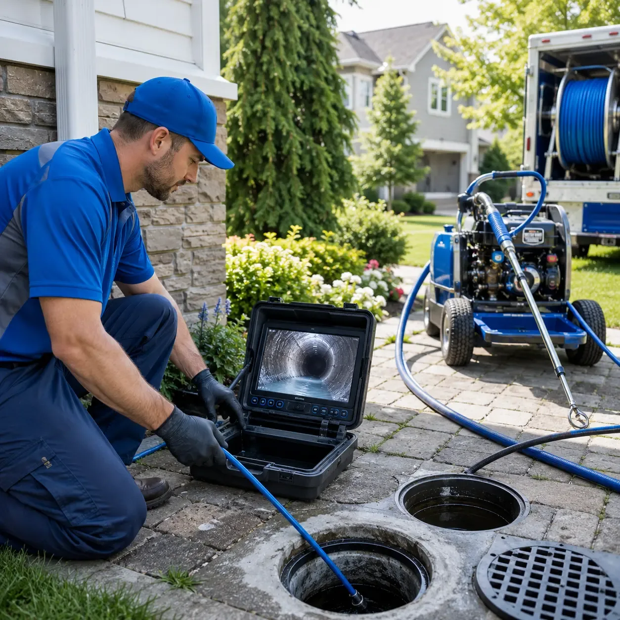 Outdoor drain cleaning professionals serving New Castle, PA